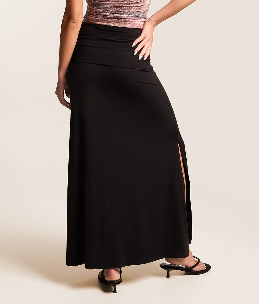 Foldover Maxi Skirt