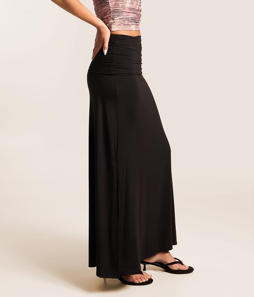 Foldover Maxi Skirt