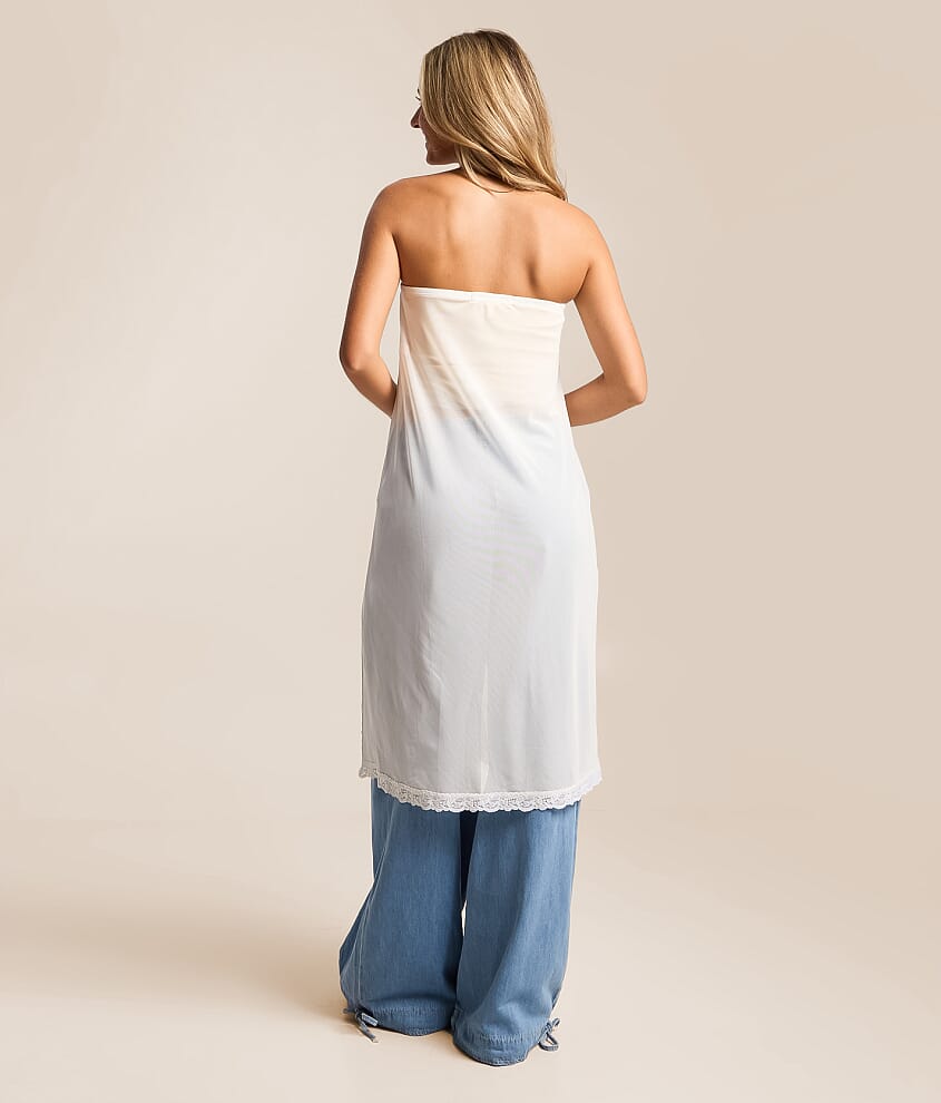 Mesh Maxi Slip Skirt