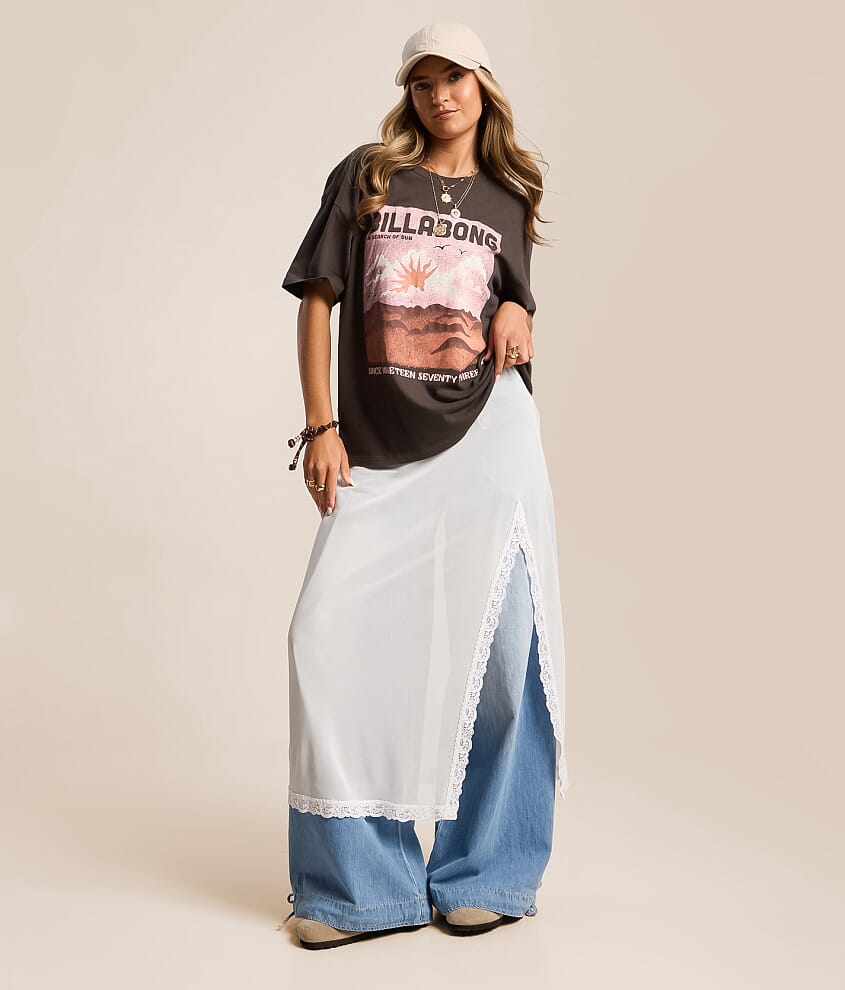 Mesh Maxi Slip Skirt