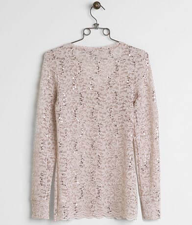 BKE Boutique Lace Top BACK