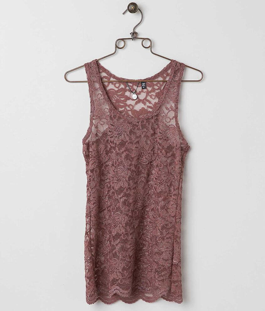 BKE Boutique Lace Tank Top front view