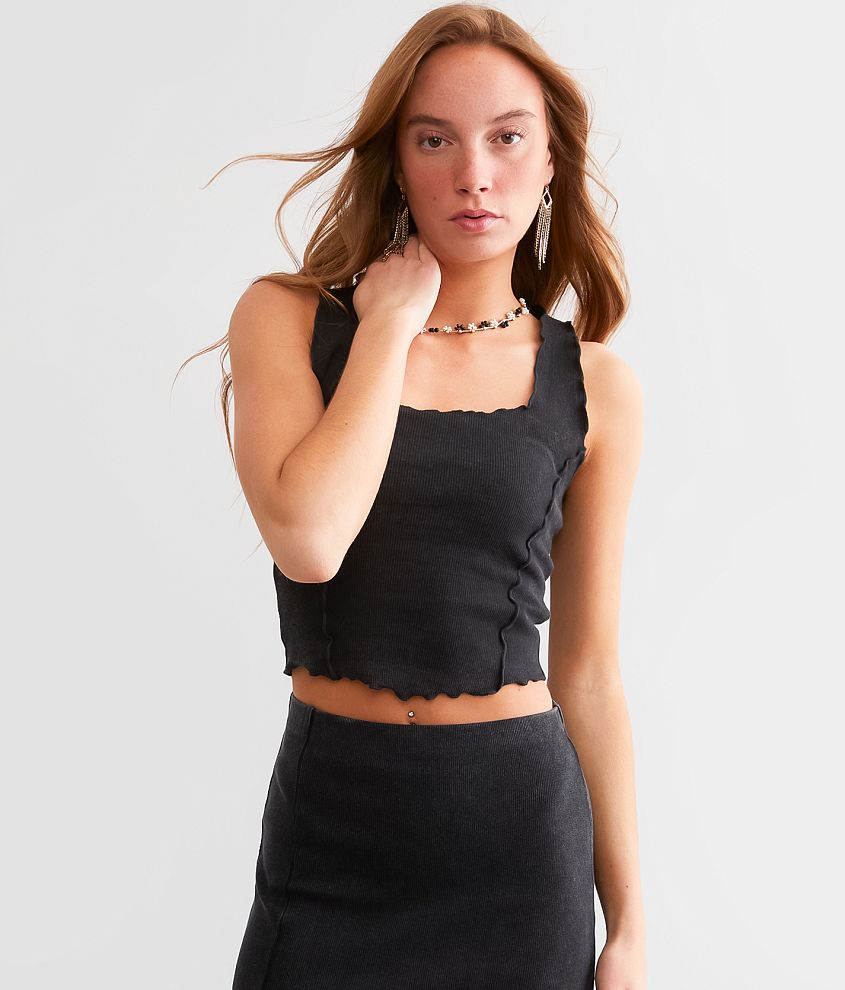 Willow & Root Lettuce Trim Tank Top