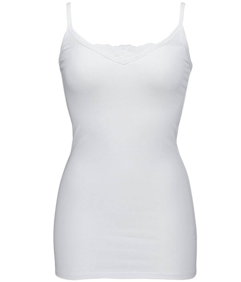 BKE Lace Inset Tank Top front view