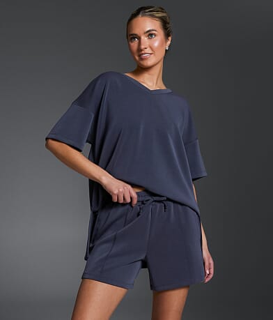 Buckle Black Oversized T-Shirt front view