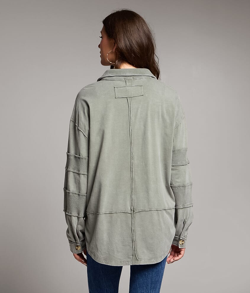 Washed Waffle Knit Shirt - thumbnail 2