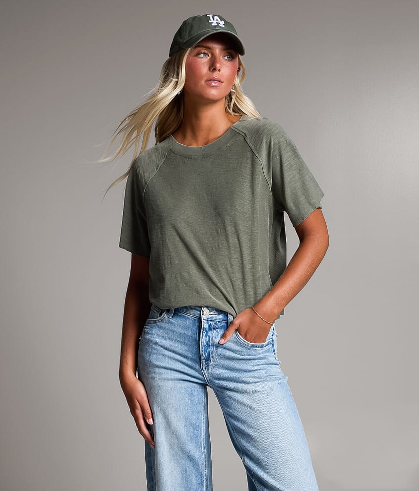 Washed Slub Knit T-Shirt