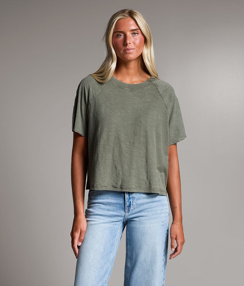 Washed Slub Knit T-Shirt