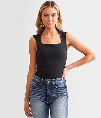 Buckle Black Shaping & Smoothing Tank Top front view