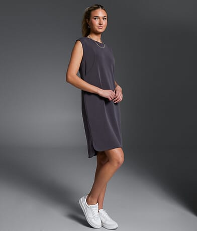 Buckle Black Active Mini Tank Dress front view