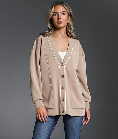 Contrast Trim Cardigan thumbnail 5