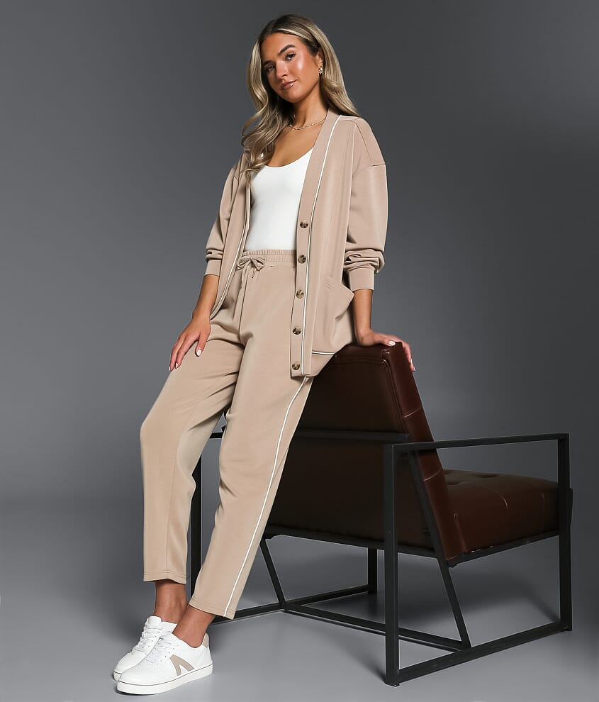 Contrast Trim Cardigan - thumbnail 7