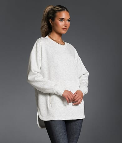 Buckle Black Heathered Pullover front view