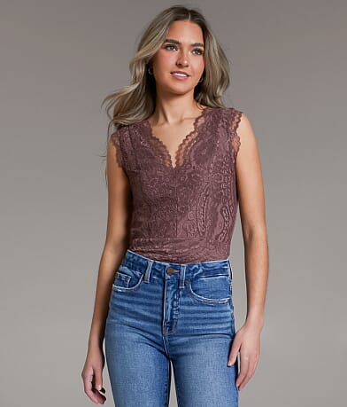BKEssentials Lace Tank Top front view