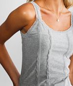 ★ LMC★ WM LACE BASIC SLEEVELESS TOP heather gray 0LM45SSV LMC WM Lace Basic Sleeveless Top - Heather Gray