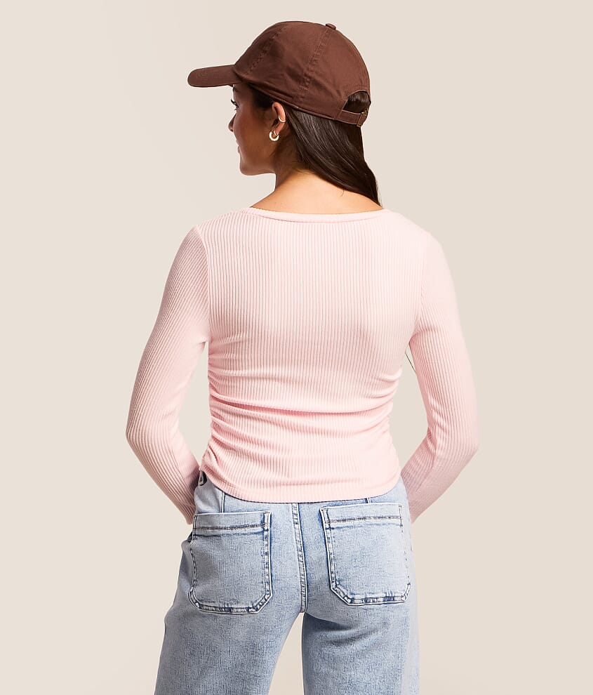 Brushed Rib Knit Top - thumbnail 3