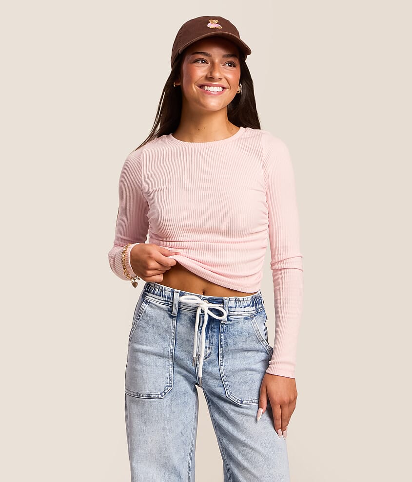 Brushed Rib Knit Top - thumbnail 2