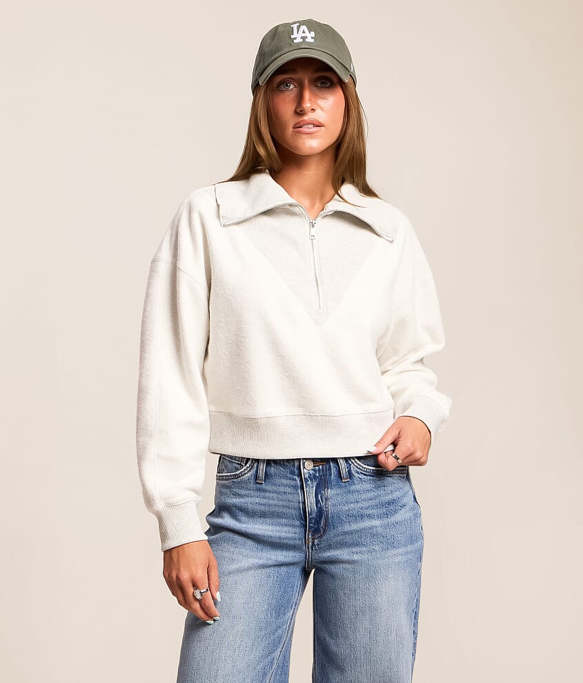 Ribbed Quarter Zip Pullover