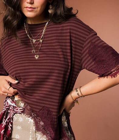 Striped Lace Trim Top thumbnail 7