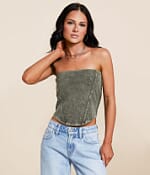 melt the lady メルトザレディ rib tube tops RSQ Womens Fold Over Rib Tube Top - RED | Tillys