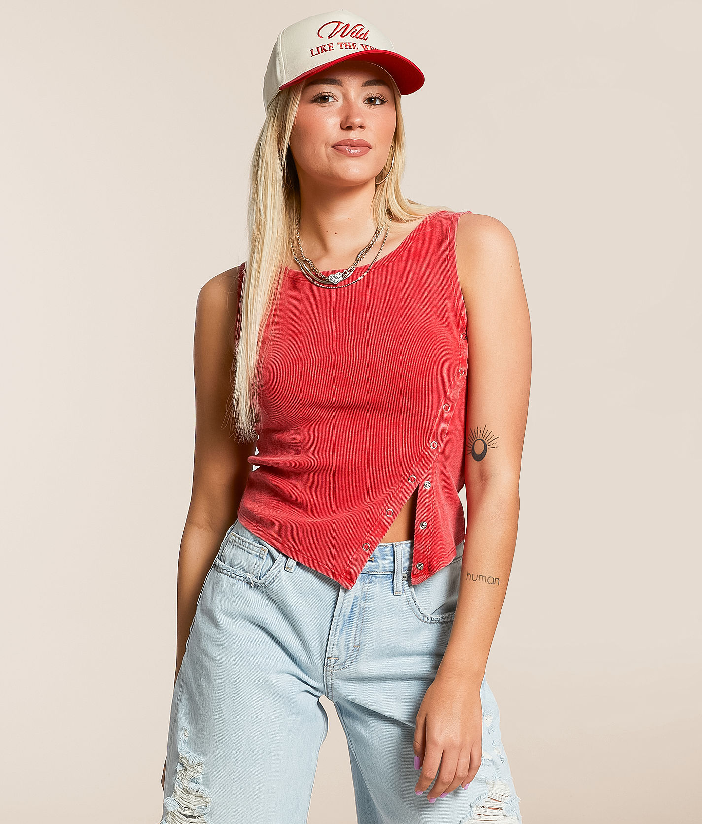 Gilded Intent Asymmetrical Tank Top - Women's Tank Tops in