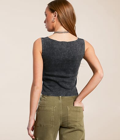 Gilded Intent Asymmetrical Tank Top back view