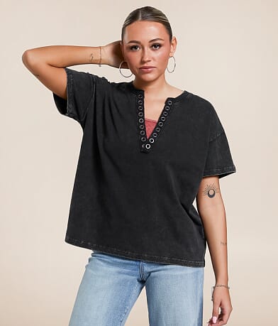 Gilded Intent Mineral Washed T-Shirt full left side view