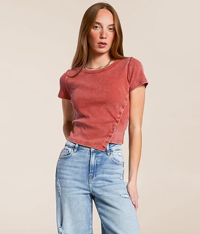 Gilded Intent Washed Asymmetrical Top FULL_RIGHT_SIDE