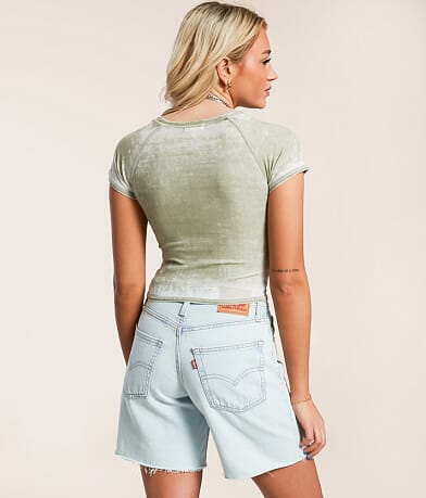 Gilded Intent Burnout Cropped Top back view