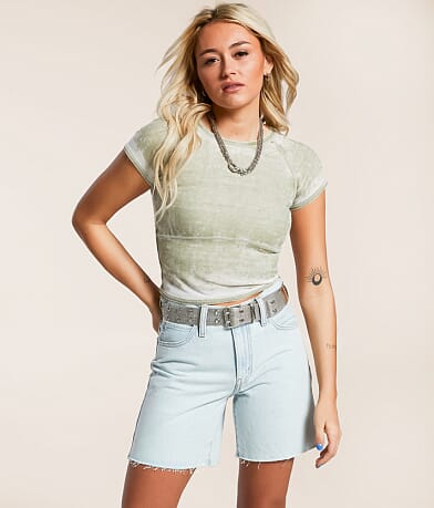 Gilded Intent Burnout Cropped Top front view
