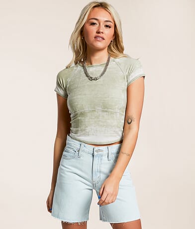 Gilded Intent Burnout Cropped Top full right side view