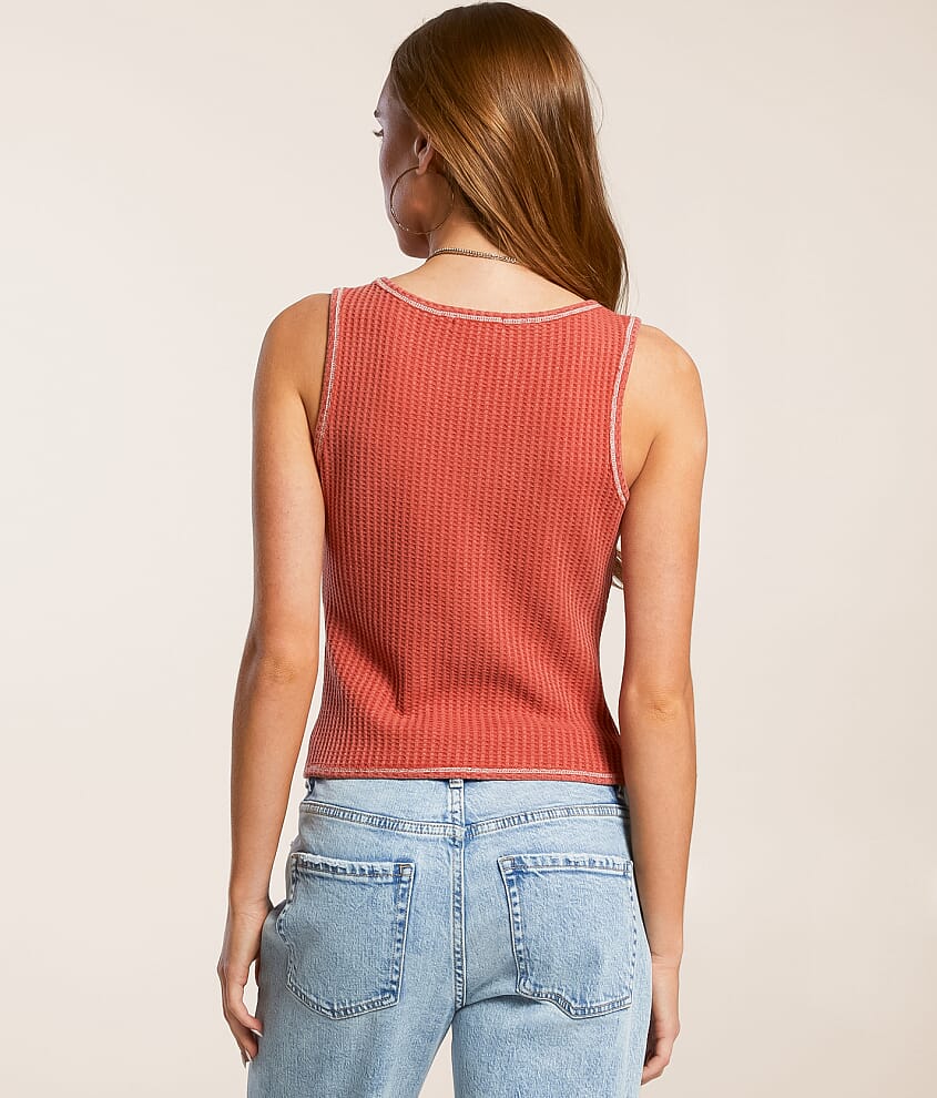 Waffle Knit Tank Top - thumbnail 4