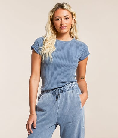 Washed Knit Hooded Sweatshirt thumbnail 7