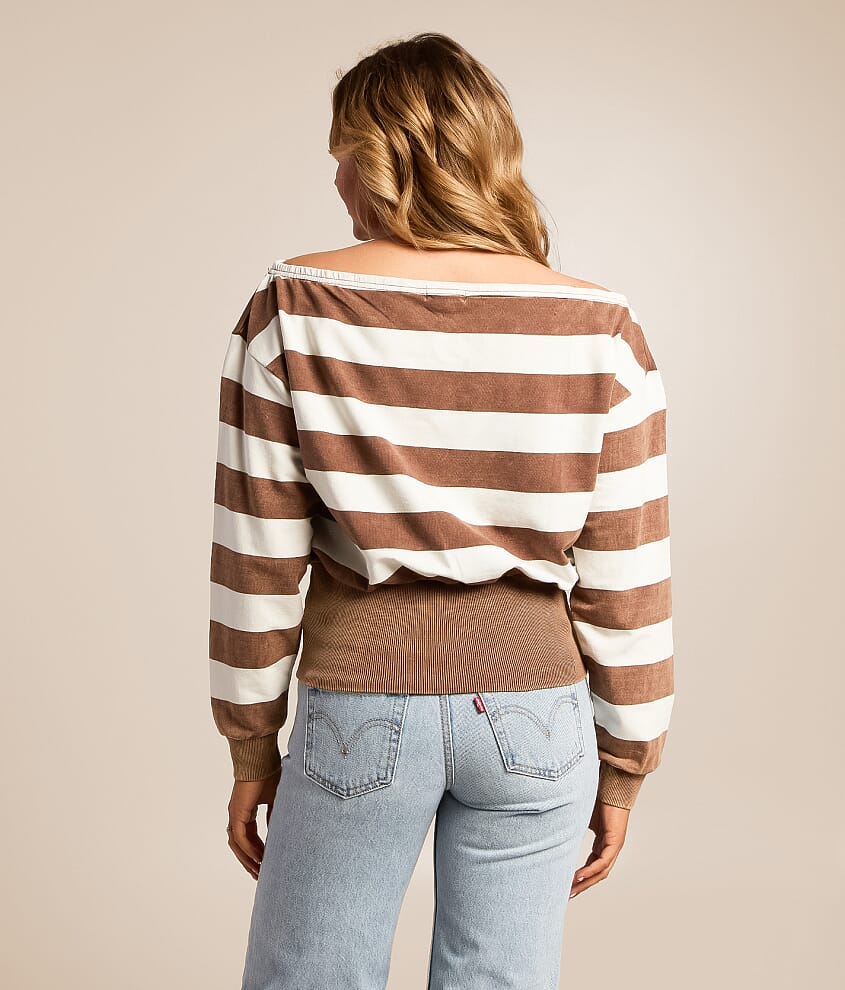 Boatneck Striped Top - thumbnail 4