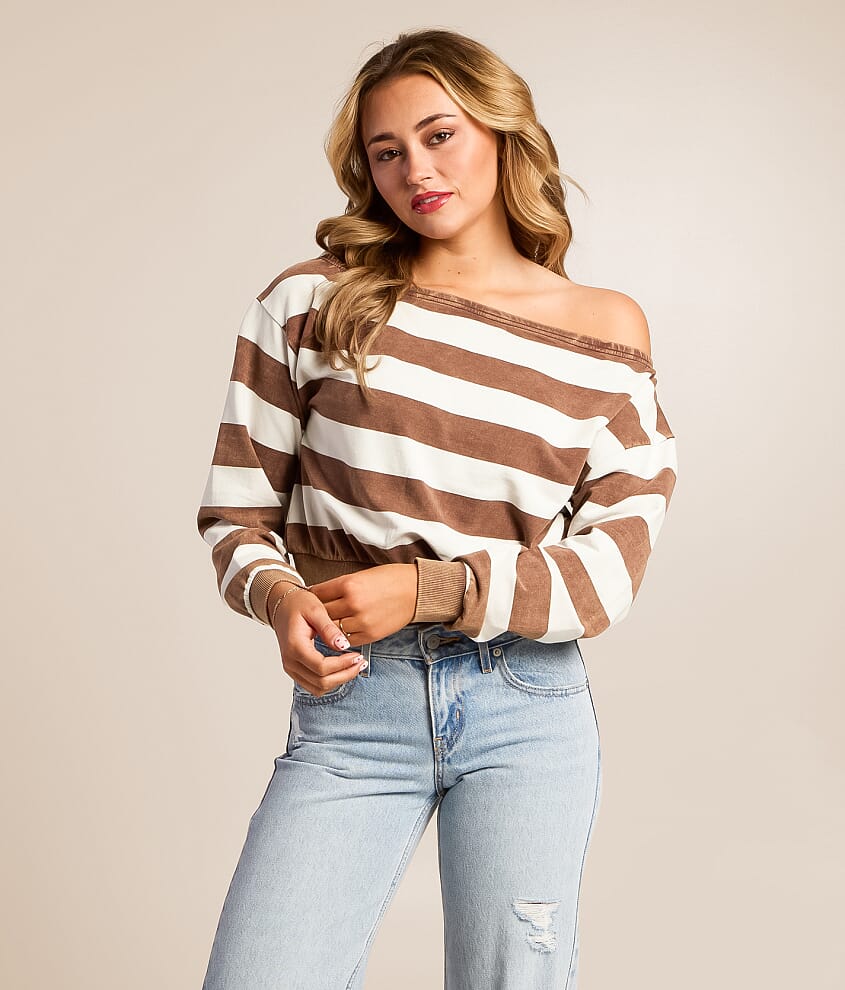Boatneck Striped Top - thumbnail 2