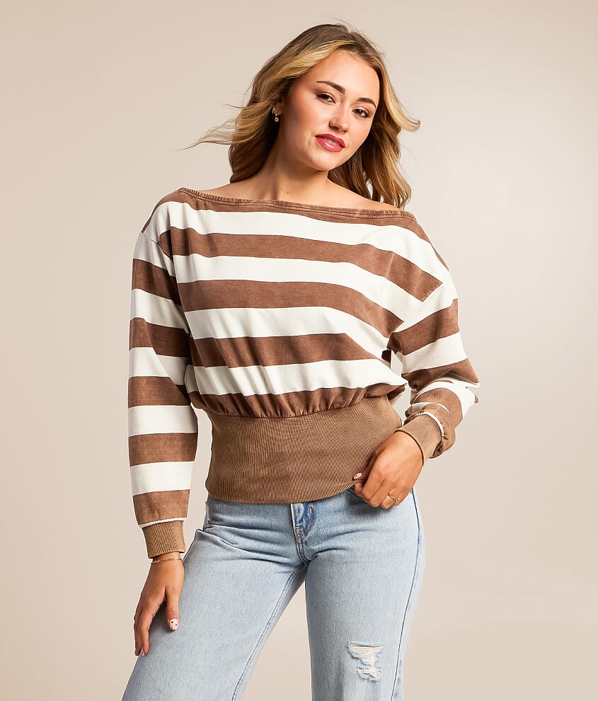 Boatneck Striped Top - thumbnail 3