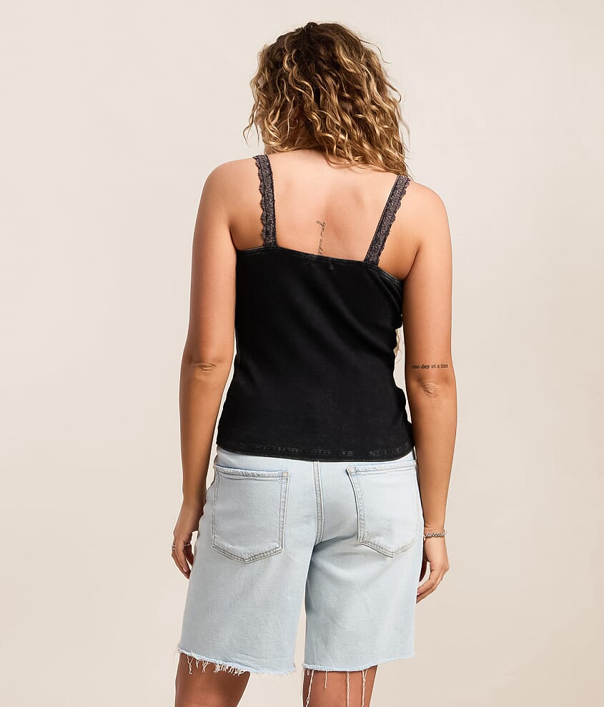 Washed Lace Tank Top