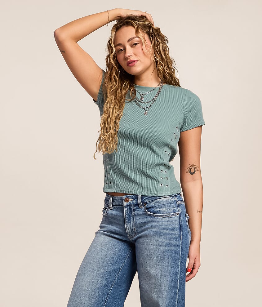 Waffle Knit Top