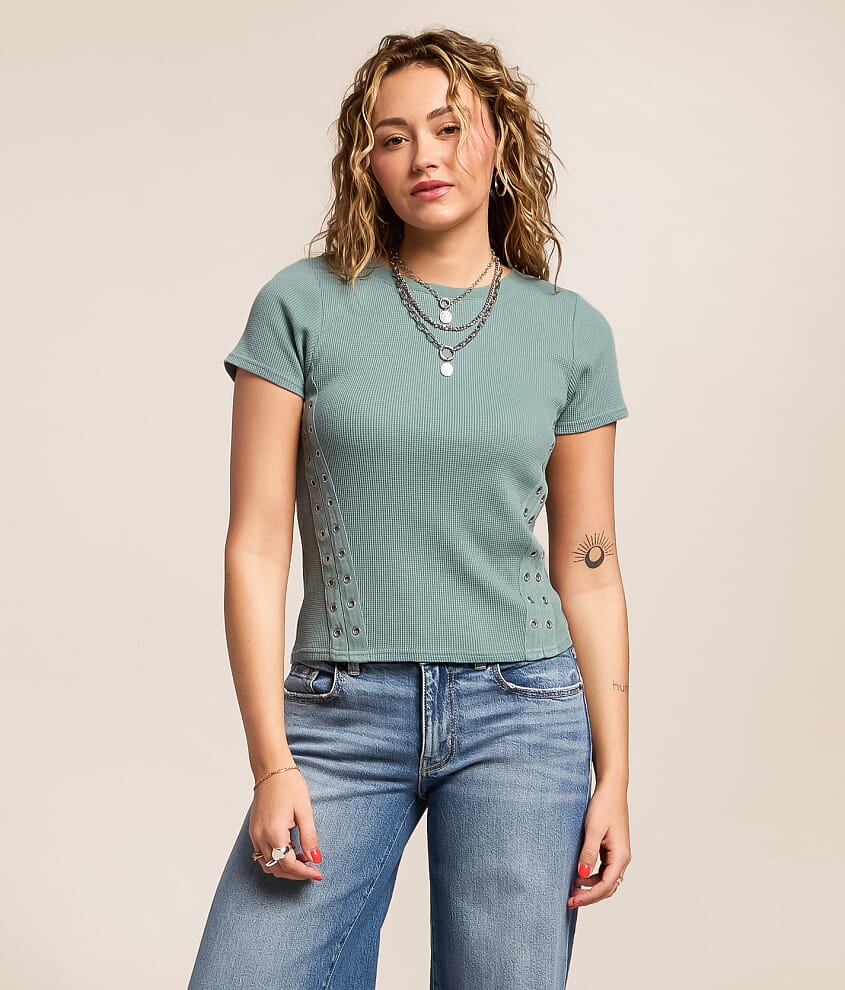 Waffle Knit Top - thumbnail 2