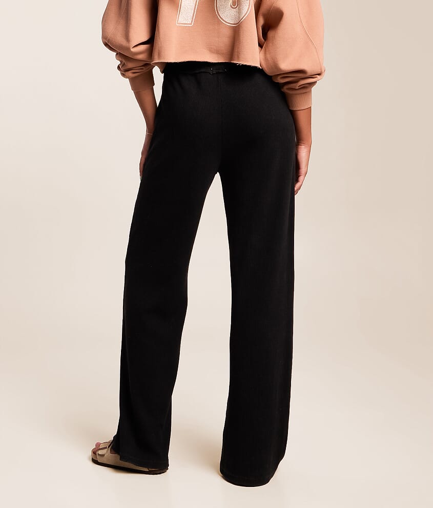 Washed Wide Leg Thermal Pant - thumbnail 4
