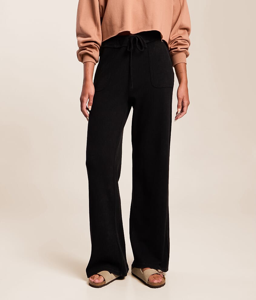 Washed Wide Leg Thermal Pant - thumbnail 2