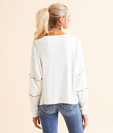 BKE Contrast Stitch Top BACK