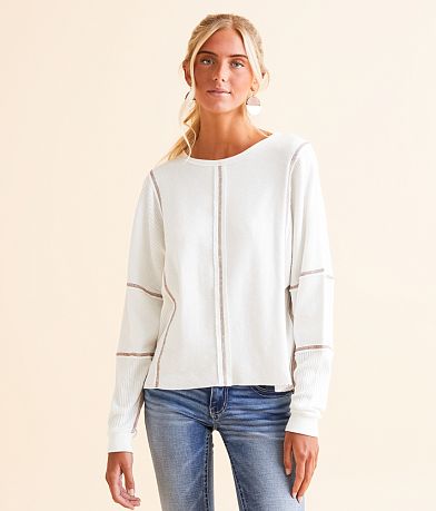 BKE Contrast Stitch Top FULL_RIGHT_SIDE