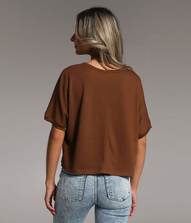 BKE Textured Knit Top back view