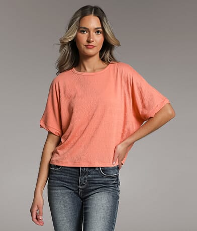 BKE Textured Knit Top front view
