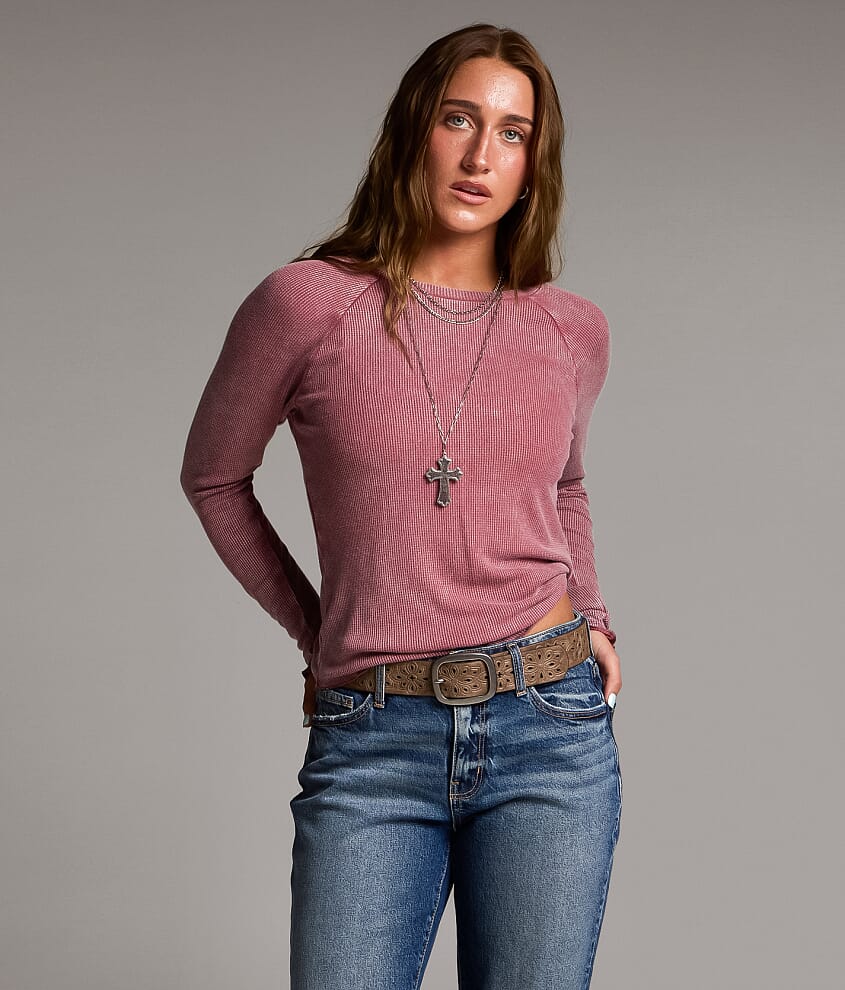 Waffle Knit Top