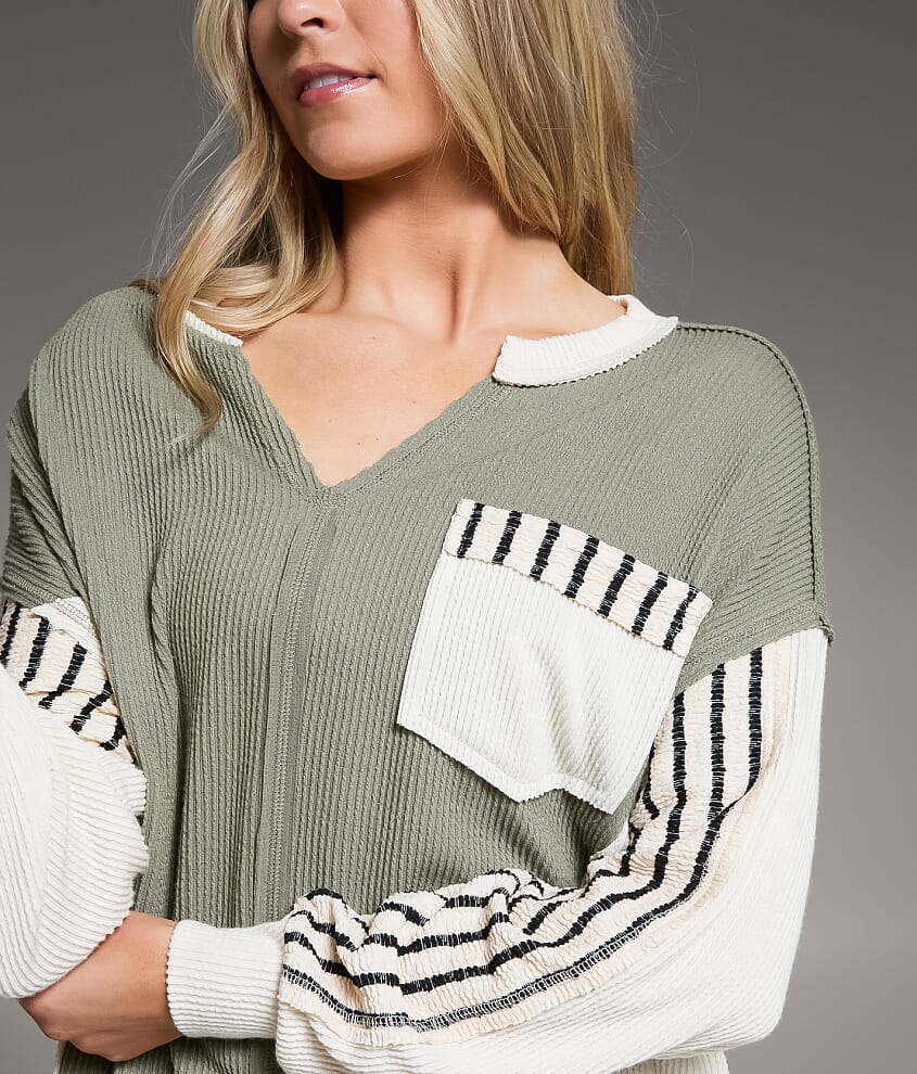 Textured Stripe Top