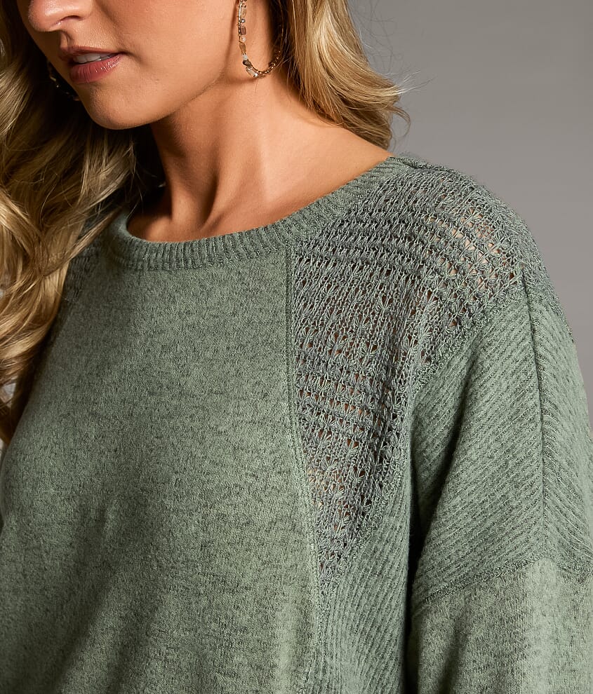 Marled Crochet Top