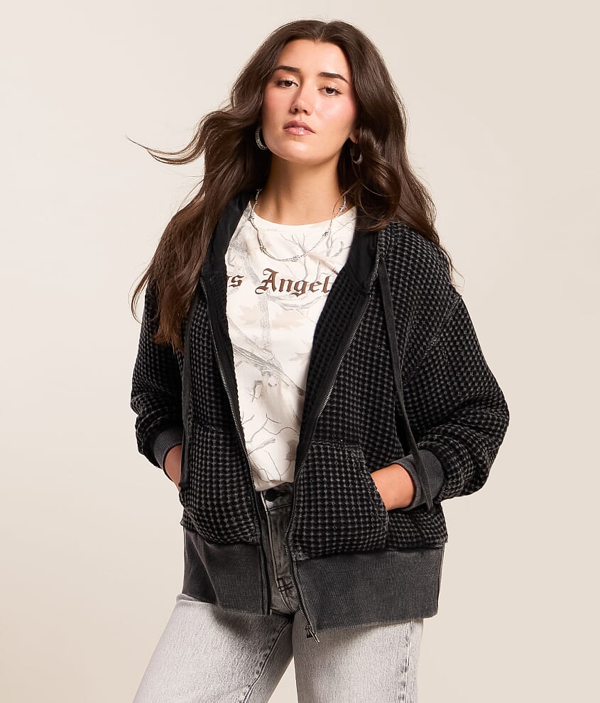 Waffle Knit Hoodie