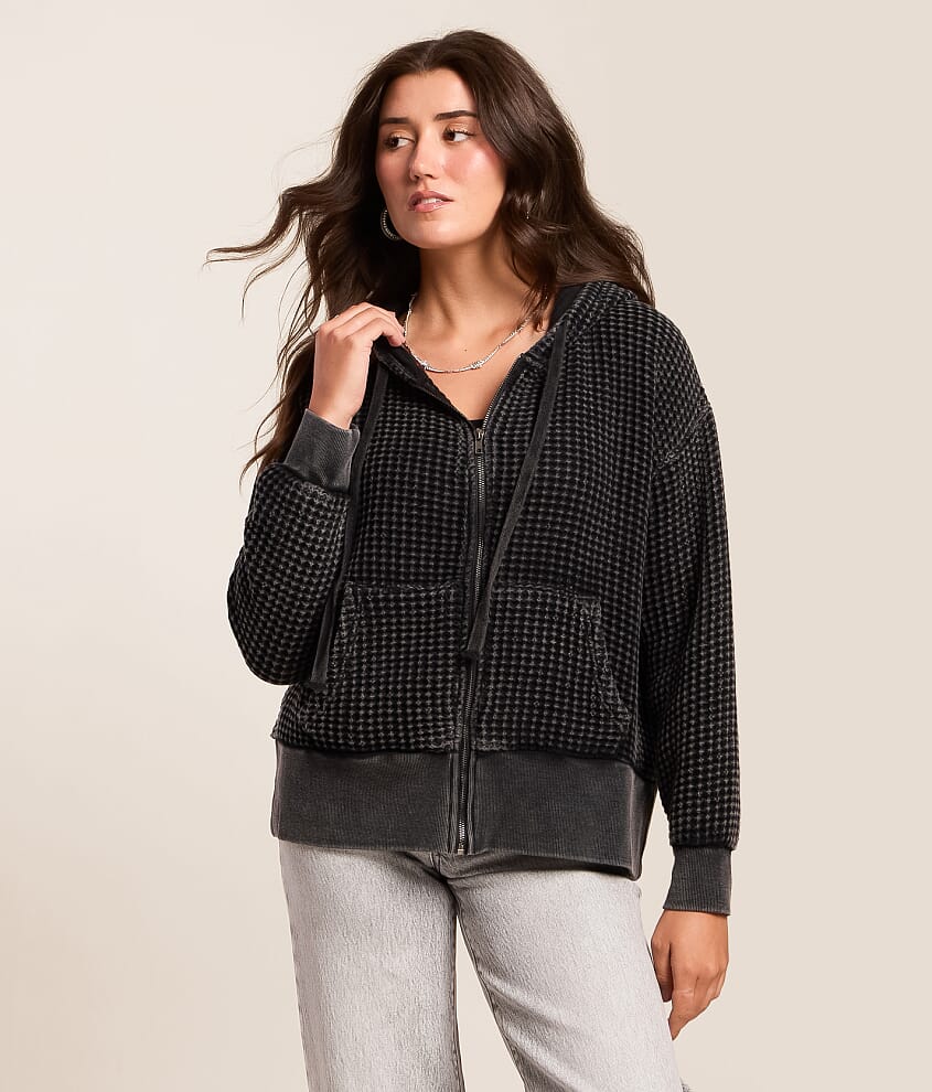 Waffle Knit Hoodie